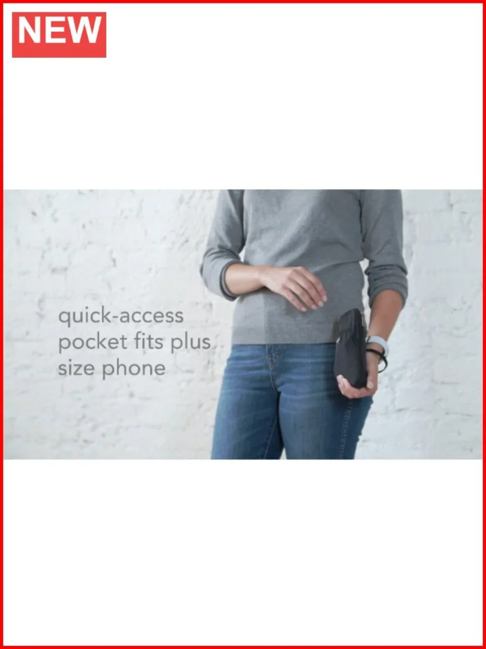 RFID Blocking Travel Pouch with Adjustable Strap